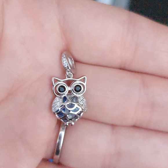 Silver Owl Charm - Picture 2 of 6